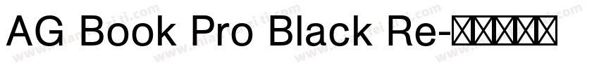 AG Book Pro Black Re字体转换